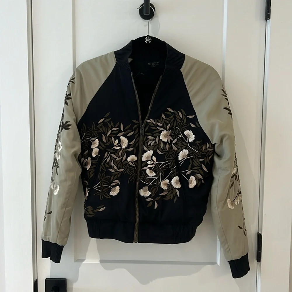 All Saints embroidered bomber - Picture 1 of 4